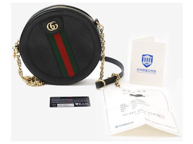 Gucci Mini Borsa a Spalla Rotonda Nera Nero - vista 8