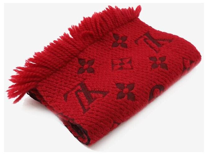 Louis Vuitton Wool Blend Tassel Scarf Red - view 3