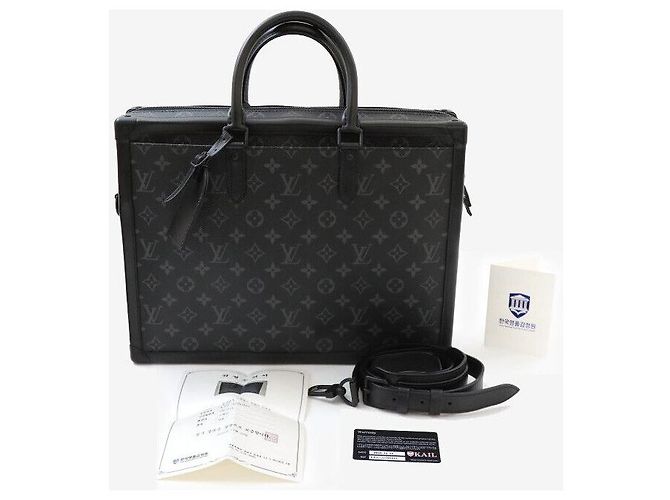 Louis Vuitton Pasta Soft Trunk Monogram Eclipse Preto - vista 8