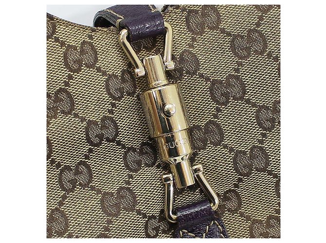 Gucci Borsa a tracolla Hobo Jackie in jacquard Marrone - vista 6