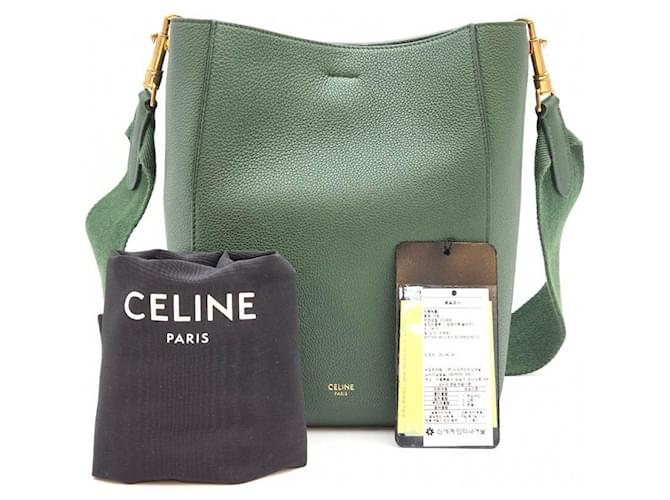 Céline Borsa a secchiello Khaki Marrone - vista 2