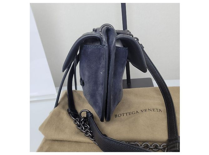Bottega Veneta Borsa a tracolla Suede Karung Season Argento - vista 5