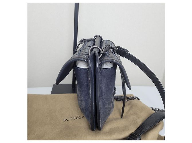 Bottega Veneta Borsa a tracolla Suede Karung Season Argento - vista 6