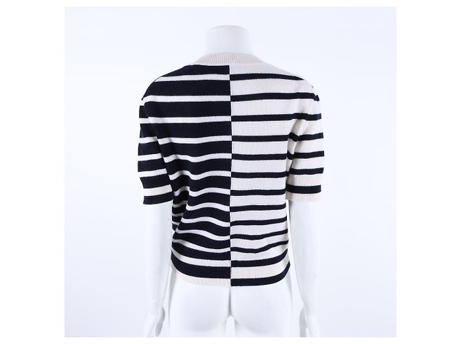 Chanel Kurzer Kurzarm-Cardigan aus Kaschmir Weiß - Ansicht 3