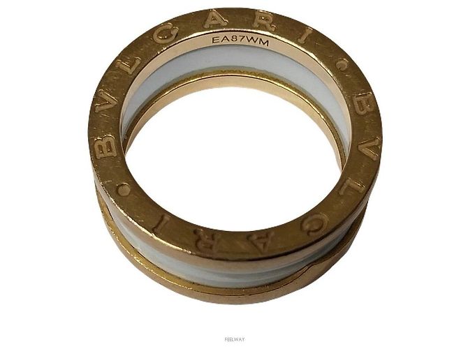 Bulgari Anello in ceramica Bianco - vista 3