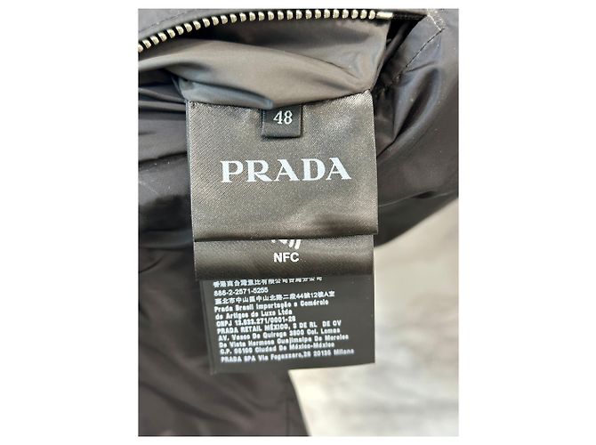 Prada Re-Nylon Reversible Triangle Logo Jacke Schwarz - Ansicht 7