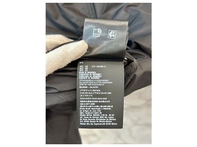 Prada Re-Nylon Reversible Triangle Logo Jacke Schwarz - Ansicht 8