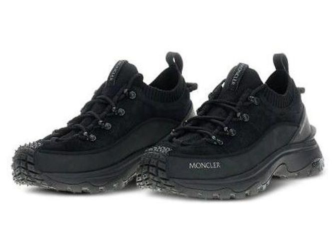 Moncler Sneakers in nubuck e scamosciato Trailgrip Nero - vista 6