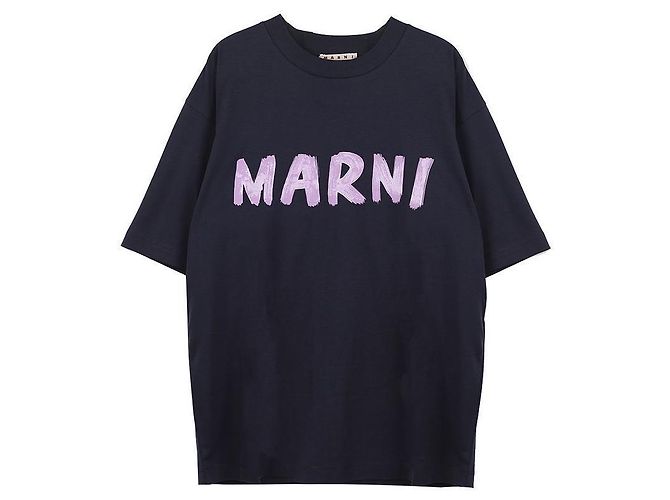 Marni Kurzärmeliges T-Shirt mit Logo-Print für Damen - Ansicht 3