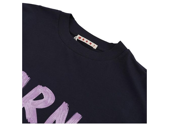 Marni Kurzärmeliges T-Shirt mit Logo-Print für Damen - Ansicht 5