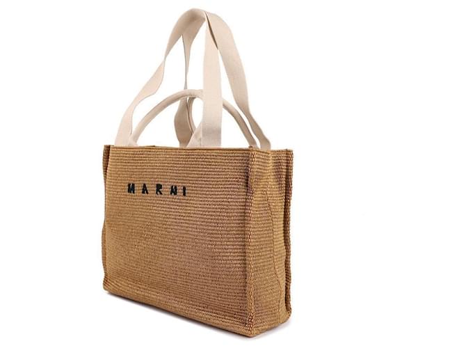 Marni Große Raphia-Tote-Bag Braun - Ansicht 4