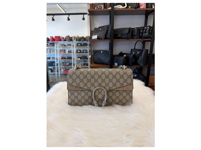 Gucci Borsa a Spalla Dionysus Small Marrone - vista 4
