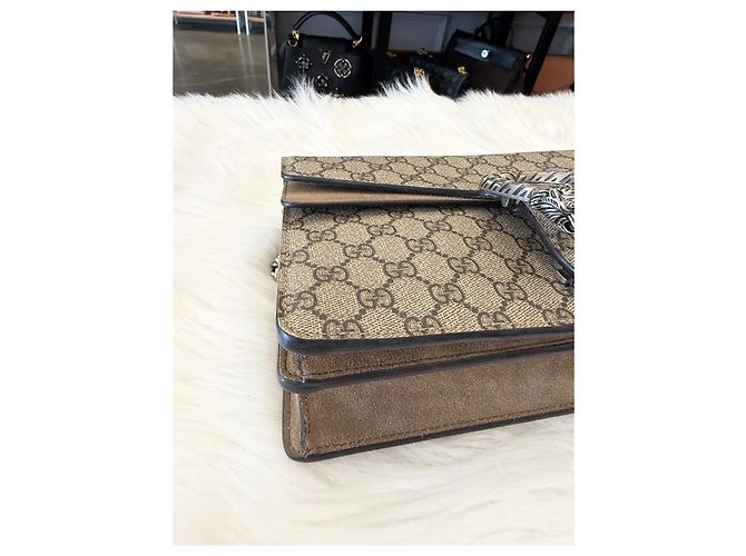 Gucci Borsa a Spalla Dionysus Small Marrone - vista 9