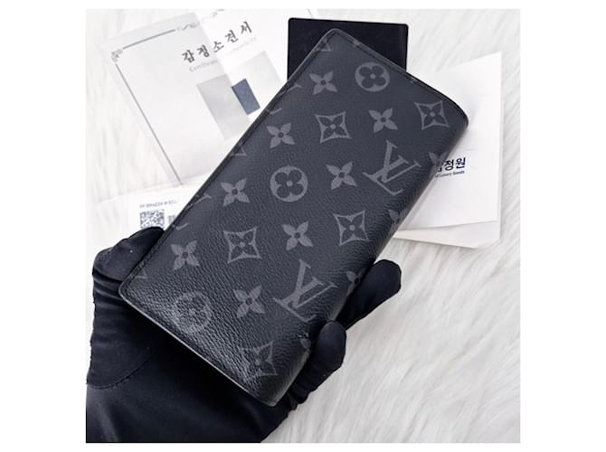 Louis Vuitton Eclipse Monogram Brazza Wallet Black - view 4