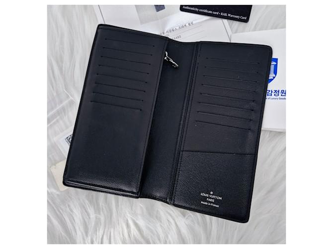 Louis Vuitton Eclipse Monogram Brazza Wallet Black - view 5
