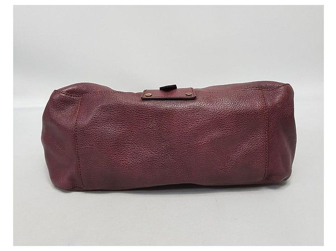 Burberry Borsa Tote a Spalla in Pelle Bordeaux - vista 6