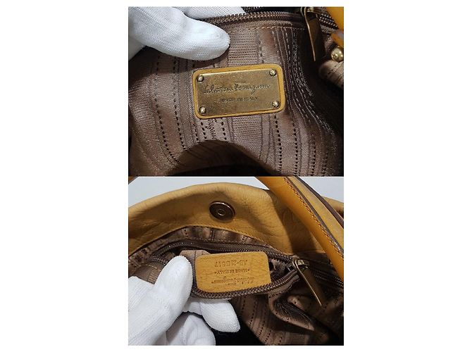 Salvatore Ferragamo Bolsa de ombro em couro nubuck com decoração de marca Marrom - vista 10
