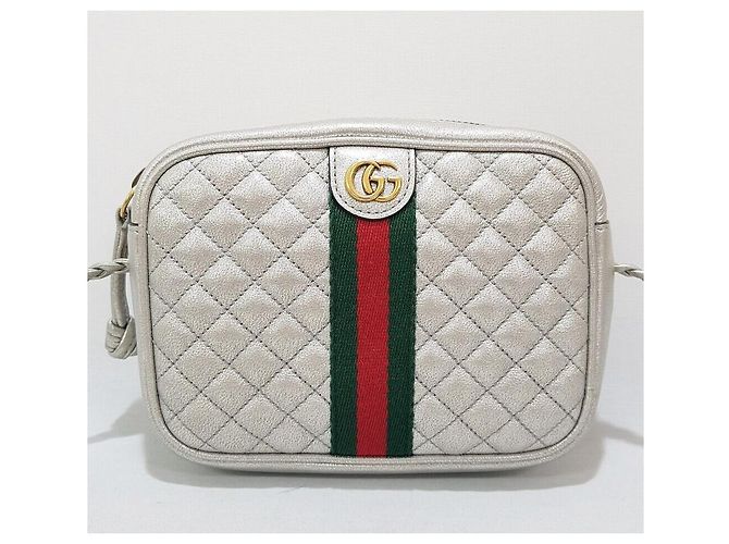 Gucci Borsa a tracolla trapuntata Ophidia Metallic Silver Argento - vista 2