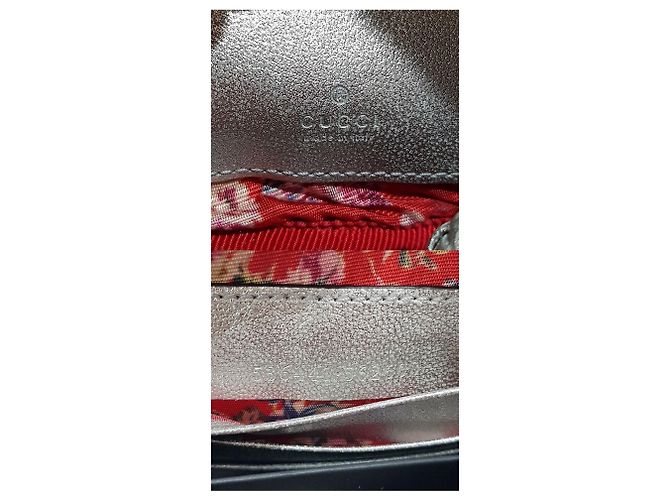 Gucci Borsa a tracolla trapuntata Ophidia Metallic Silver Argento - vista 9