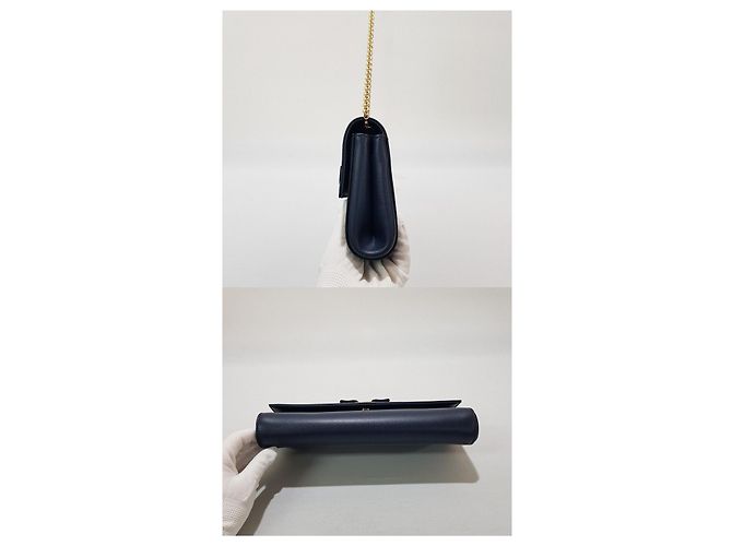 Salvatore Ferragamo Borsa a tracolla con catena Clutch in Navy Blu - vista 4