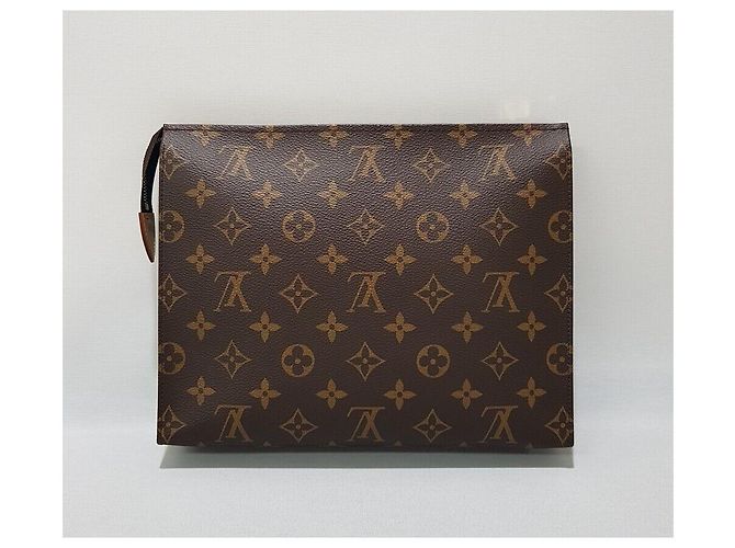 Louis Vuitton Pochette Toilett Clutch Bag Marrone - vista 3
