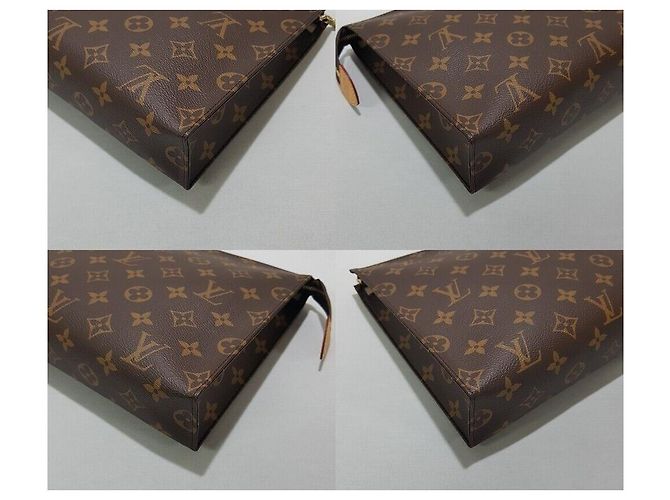 Louis Vuitton Pochette Toilett Clutch Bag Marrone - vista 7