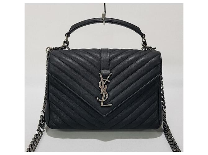 Saint Laurent Borsa a Spalla Monogram College Medium Nero - vista 2