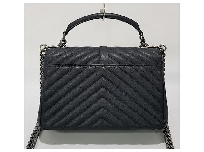 Saint Laurent Borsa a Spalla Monogram College Medium Nero - vista 5