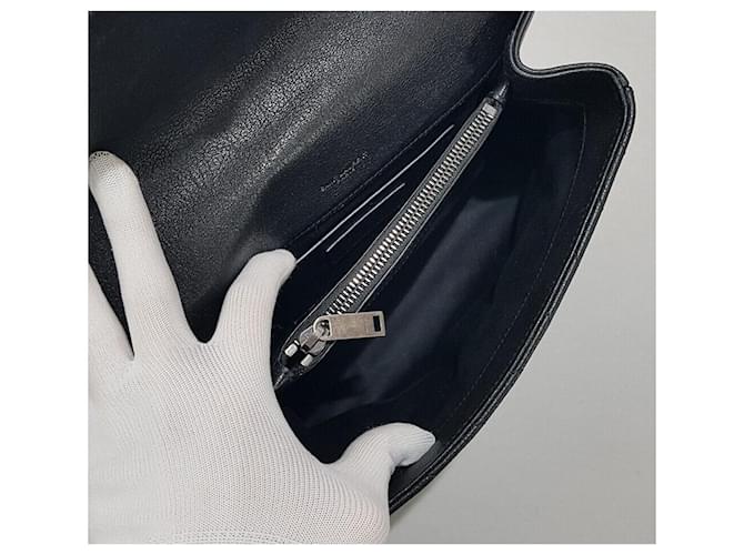 Saint Laurent Borsa a Spalla Monogram College Medium Nero - vista 9