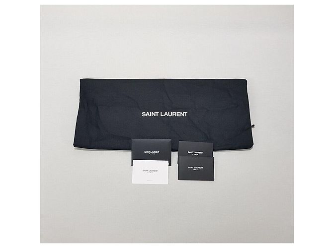 Saint Laurent Borsa bucket in lino a righe Rive Gauche Multicolore - vista 10