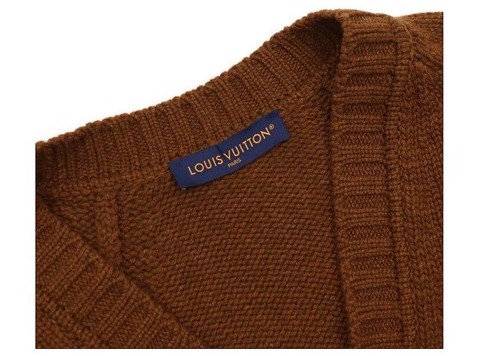 Louis Vuitton Strickjacke für Herren, Kaschmir-Mischung, Karamell Braun - Ansicht 5
