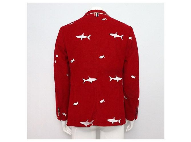 Thom Browne Bestickter Blazer Red Fish Herrenjacke - Ansicht 4