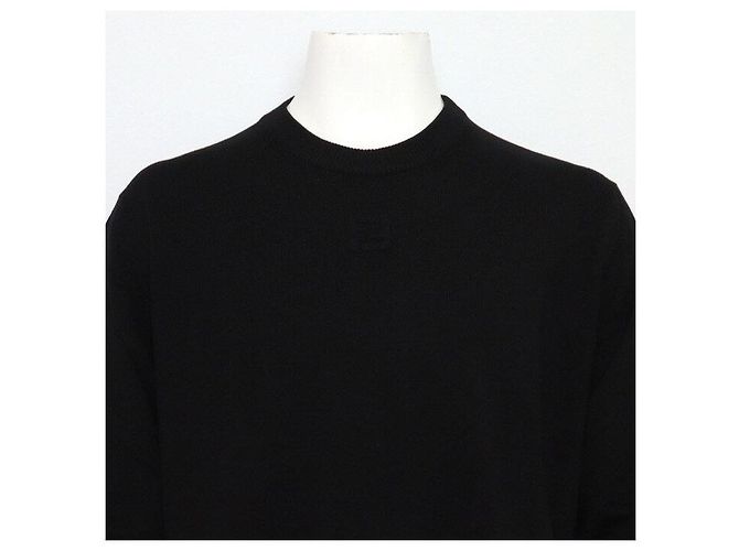 Fendi Strickpullover für Herren mit FF-Logo Schwarz - Ansicht 2