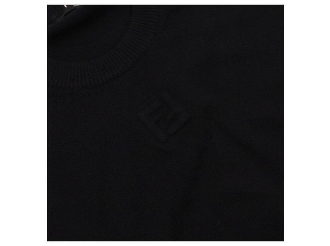Fendi Strickpullover für Herren mit FF-Logo Schwarz - Ansicht 6