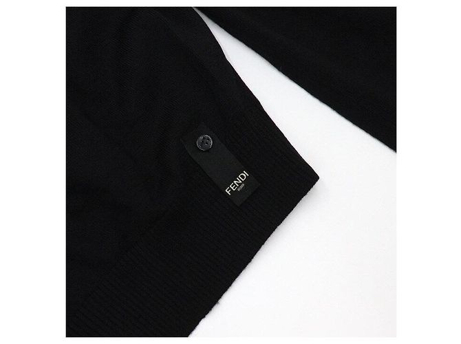Fendi Strickpullover für Herren mit FF-Logo Schwarz - Ansicht 7