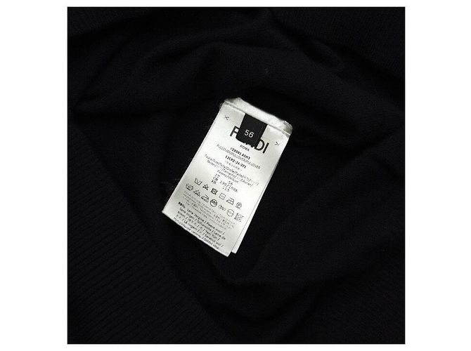 Fendi Strickpullover für Herren mit FF-Logo Schwarz - Ansicht 8