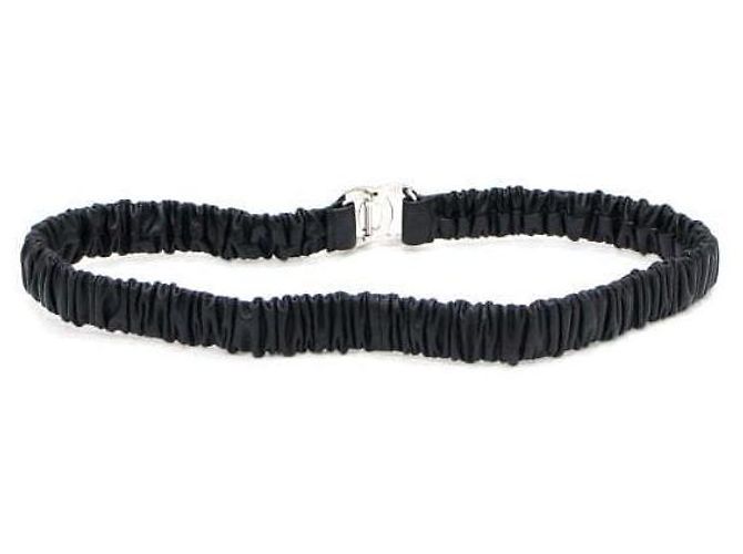 Chanel Black Lambskin Crystal CC Waist Belt - view 7