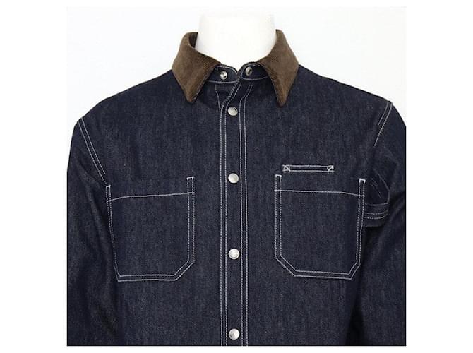 Dior Sovracamicia in twill di cotone da uomo Blu - vista 2