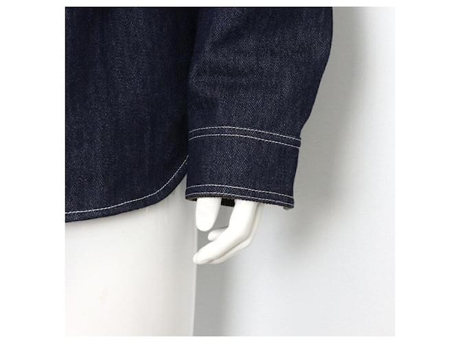 Dior Sovracamicia in twill di cotone da uomo Blu - vista 3