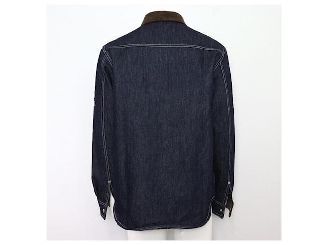 Dior Sovracamicia in twill di cotone da uomo Blu - vista 4