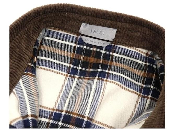 Dior Sovracamicia in twill di cotone da uomo Blu - vista 5