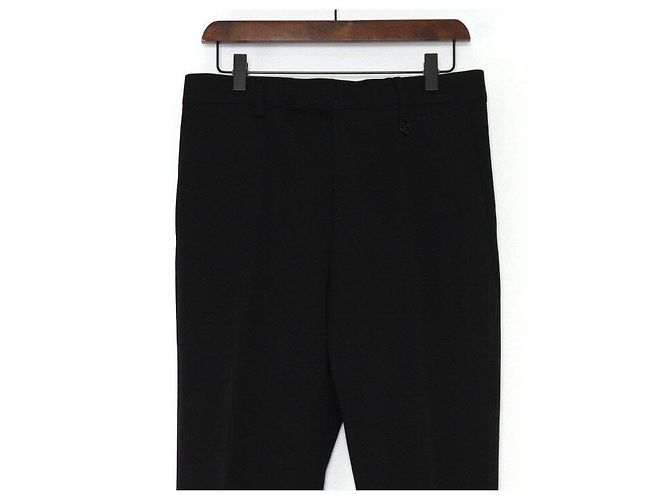 Louis Vuitton Pantaloni con zip in lana e cotone neri per uomo Nero - vista 2