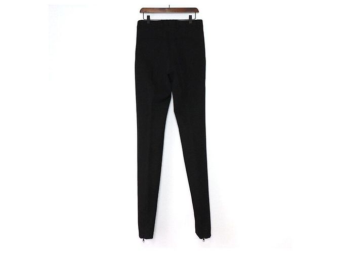 Louis Vuitton Pantaloni con zip in lana e cotone neri per uomo Nero - vista 4