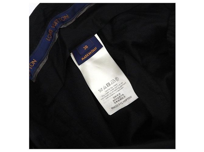 Louis Vuitton Pantaloni con zip in lana e cotone neri per uomo Nero - vista 7