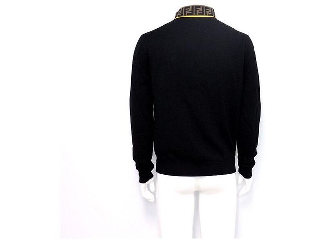 Fendi Vertigo Strickpullover mit Rollkragen und Muster für Herren Schwarz - Ansicht 4