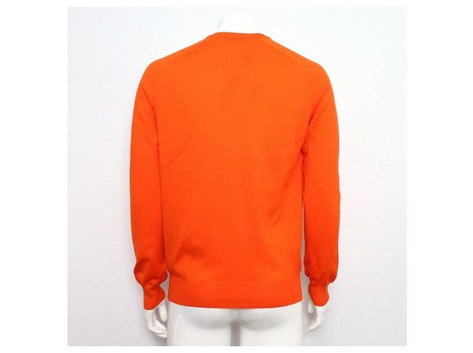 Louis Vuitton Klassisches V-Ausschnitt Strick-T-Shirt für Herren in Orange - Ansicht 4