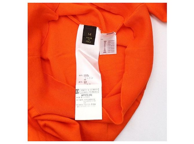 Louis Vuitton Klassisches V-Ausschnitt Strick-T-Shirt für Herren in Orange - Ansicht 8