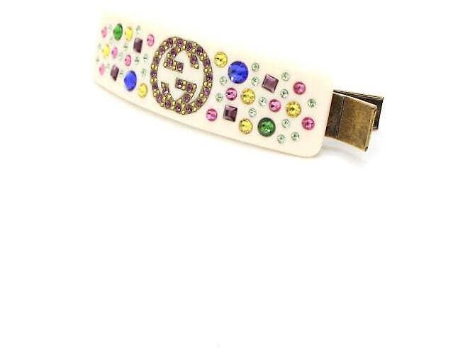 Gucci Clip per capelli con cristalli intrecciati - vista 2