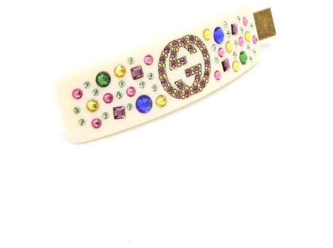 Gucci Clip per capelli con cristalli intrecciati - vista 3