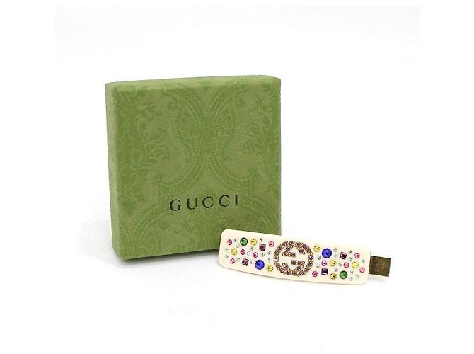 Gucci Clip per capelli con cristalli intrecciati - vista 6